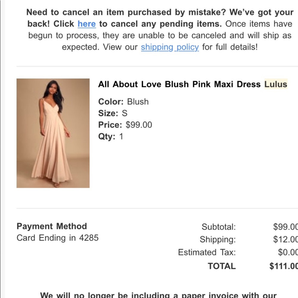 Lulu long bridesmaids dress